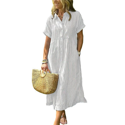 Casual Striped Bounce Dress
