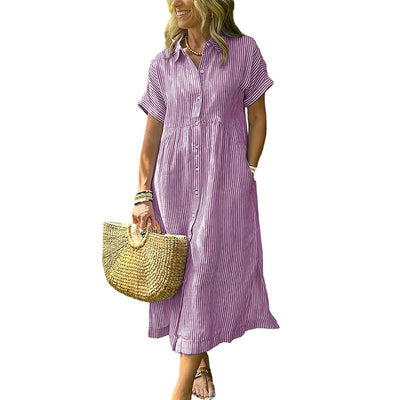 Casual Striped Bounce Dress