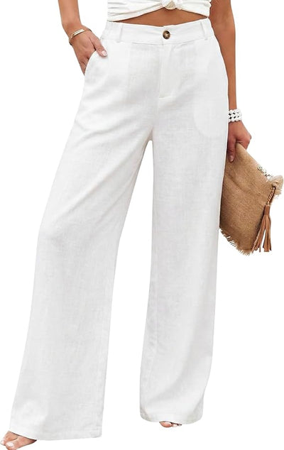 Casual Button Up Linen Pants