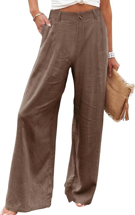 Casual Button Up Linen Pants