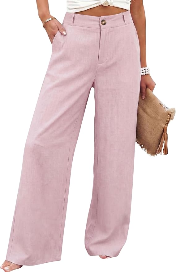 Casual Button Up Linen Pants