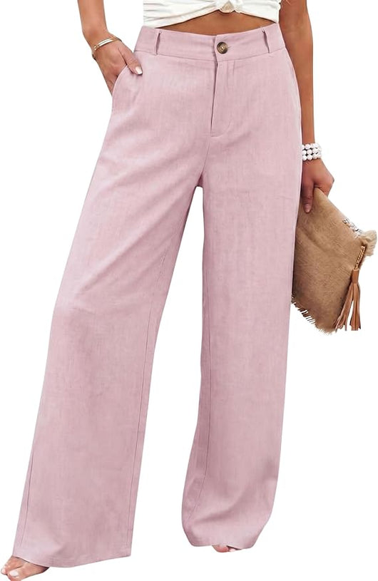 Casual Button Up Linen Pants