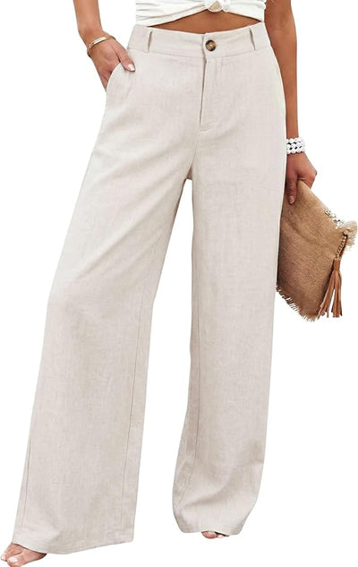 Casual Button Up Linen Pants