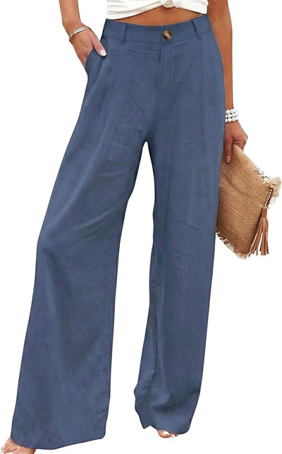 Casual Button Up Linen Pants