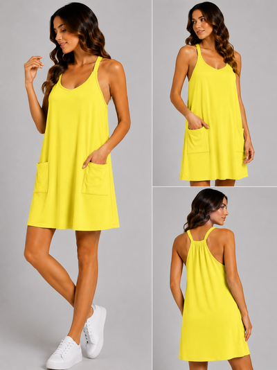 Cotton Athleisure Romper Dress