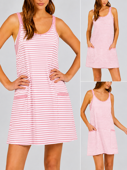Cotton Athletic Romper Dress – Casa Morini