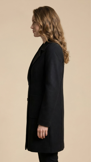 Mid-Long Lapel Coat