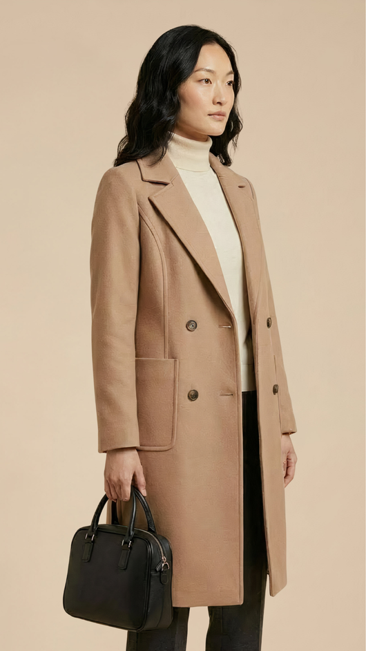 Mid-Long Lapel Coat