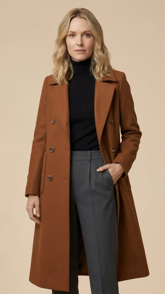 Mid-Long Lapel Coat