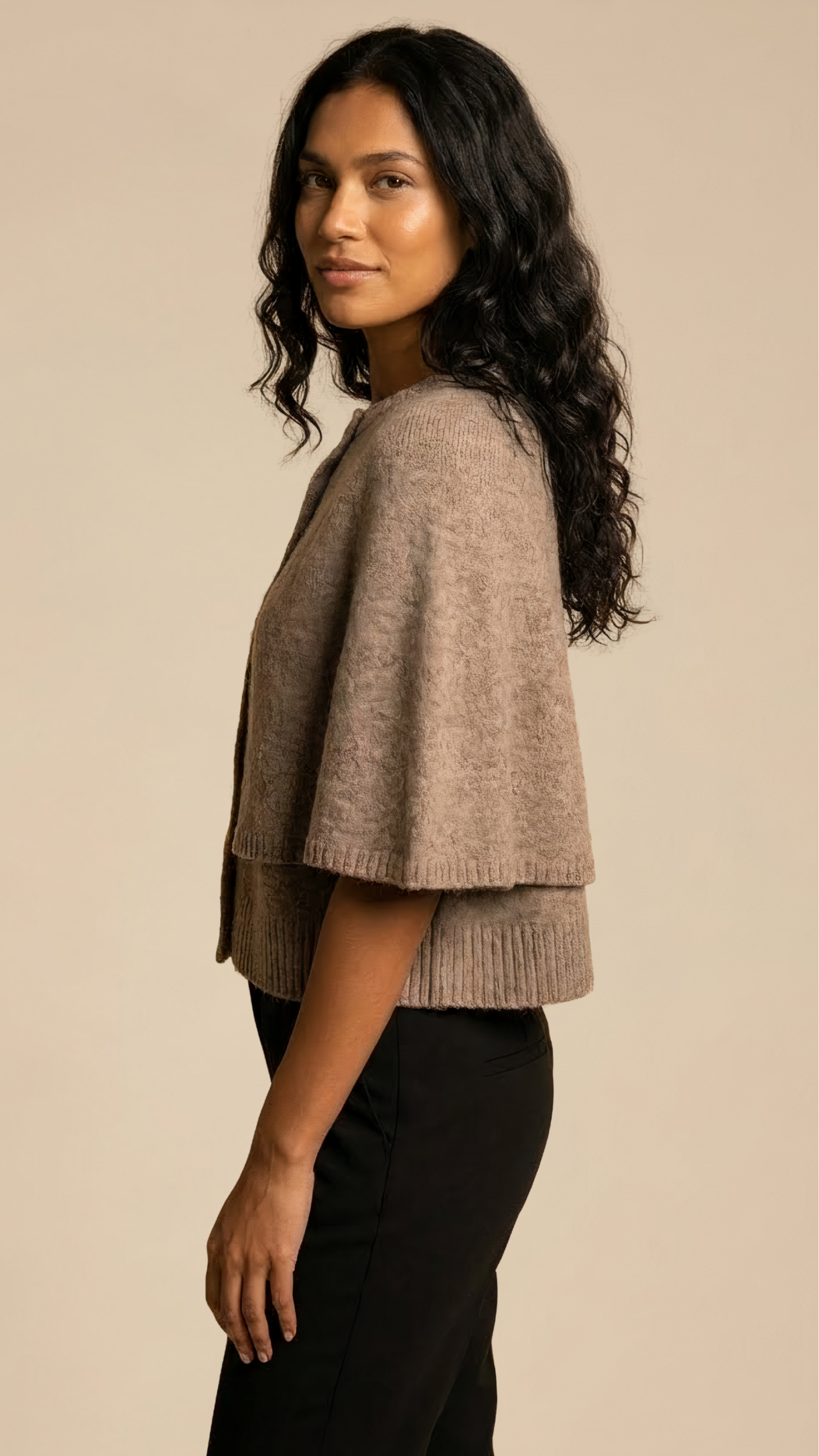 Knit Cape Top