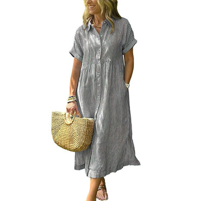 Casual Striped Bounce Dress