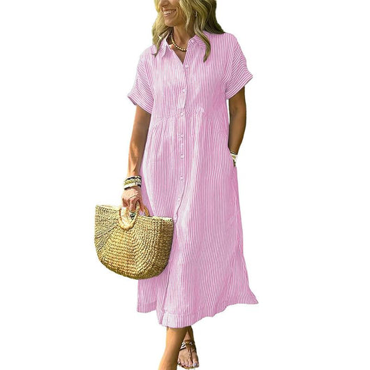 Casual Striped Bounce Dress